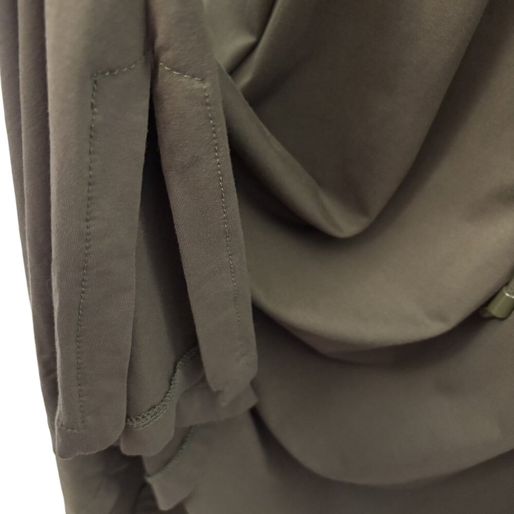 Inherit Olive Midi Knit Dress With Elastic Waistband, Long Sleeves Size XL - Picture 7 of 12